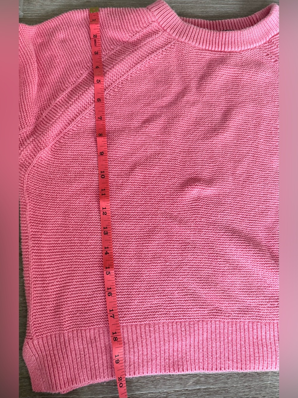 French Connection Lilly Mozart Pink Crewneck Sweater 100% Cotton size M - Picture 5 of 8